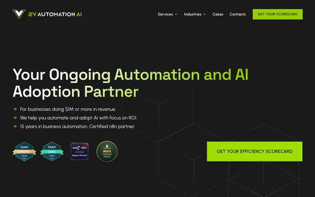 2V Automation website