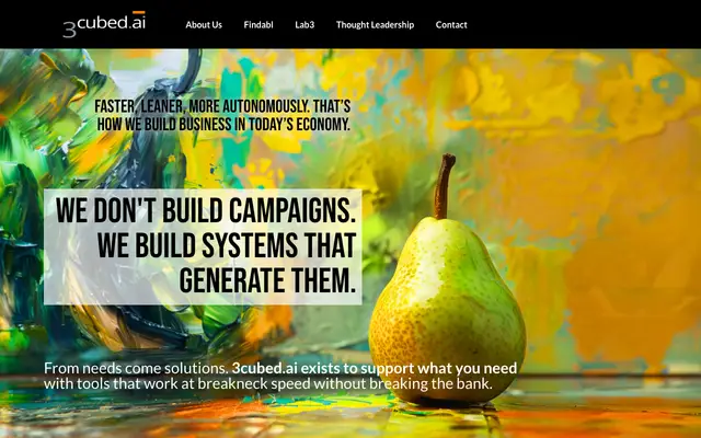 3cubed AI website