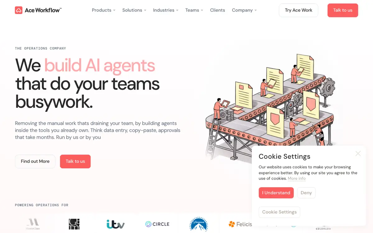 Ace Workflow website