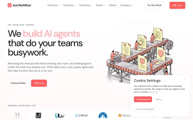 Ace Workflow website
