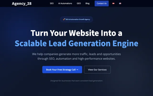 Agency 28 website