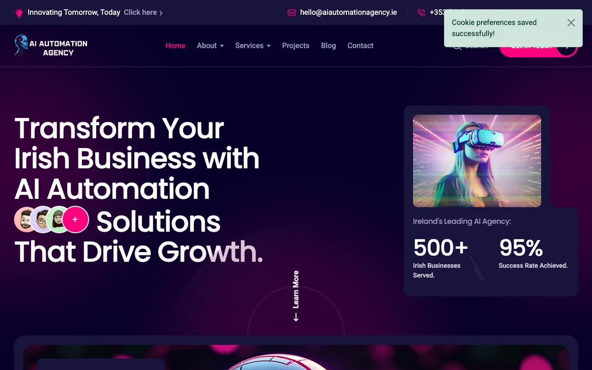 AI Automation Agency website