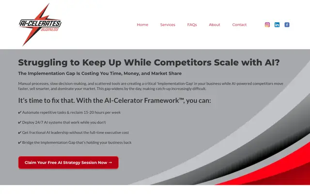 AI-Celerates Business website