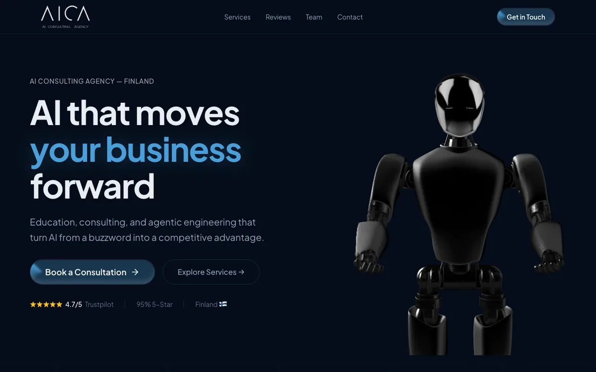 AI Consulting Agency website