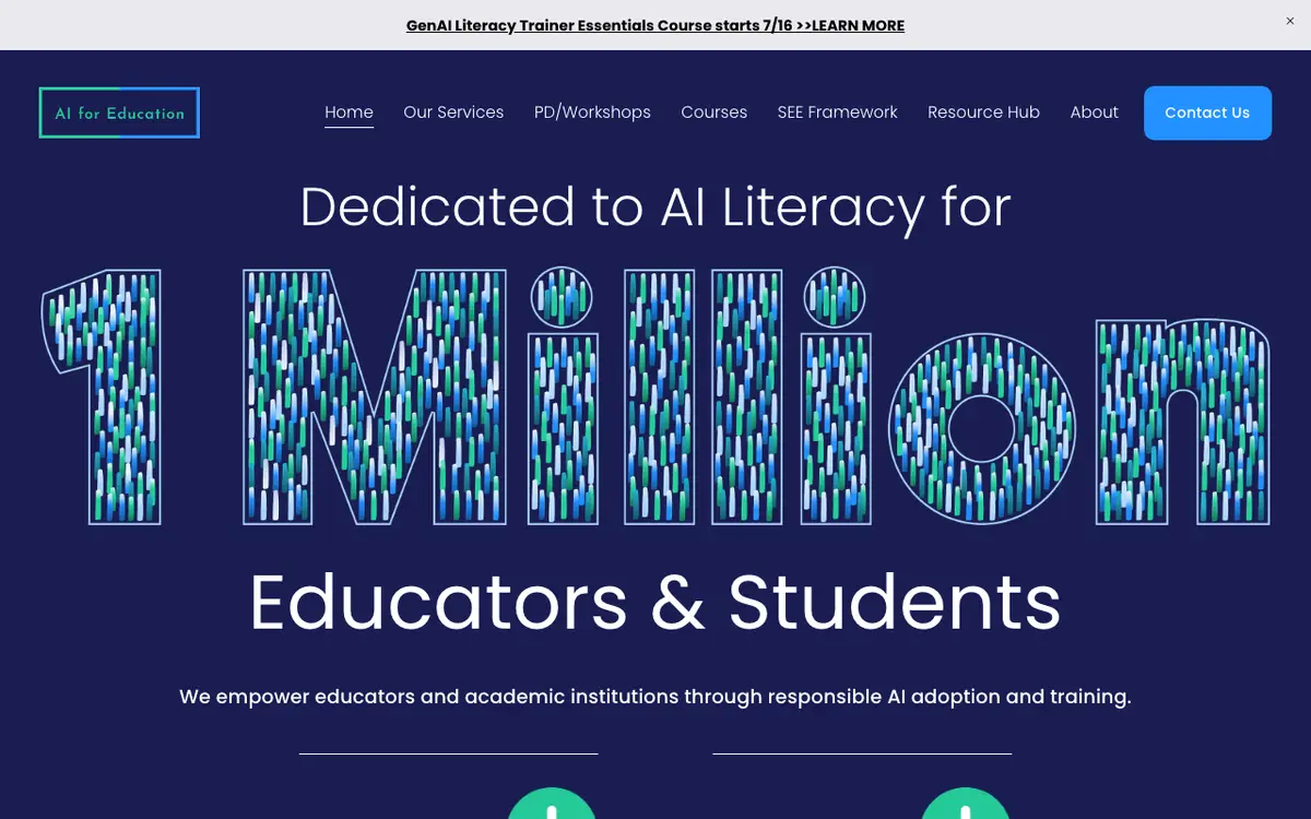 AI for Education website