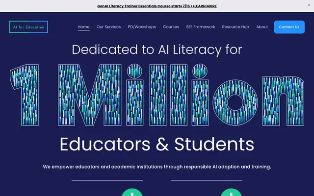 AI for Education website