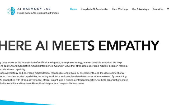 Ai Harmony Labs website