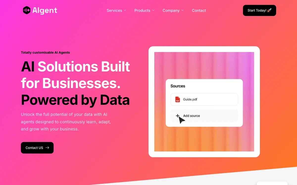 AIgent Data website