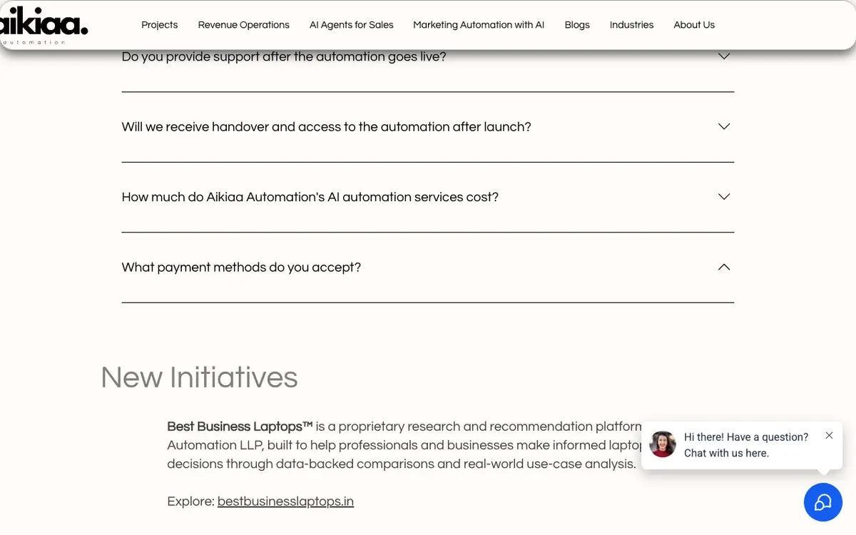 Aikiaa Automation LLP website
