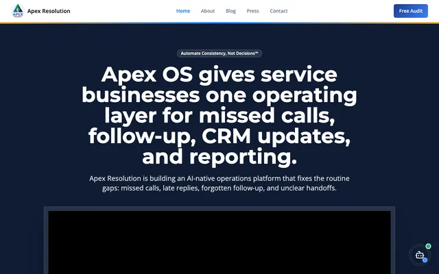 Apex Resolution website