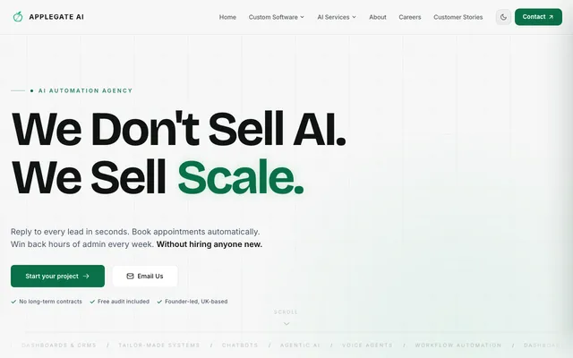 Applegate Business Services website