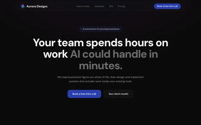 Aurora Designs website