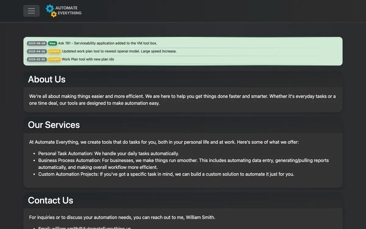 Automate Everything Co website