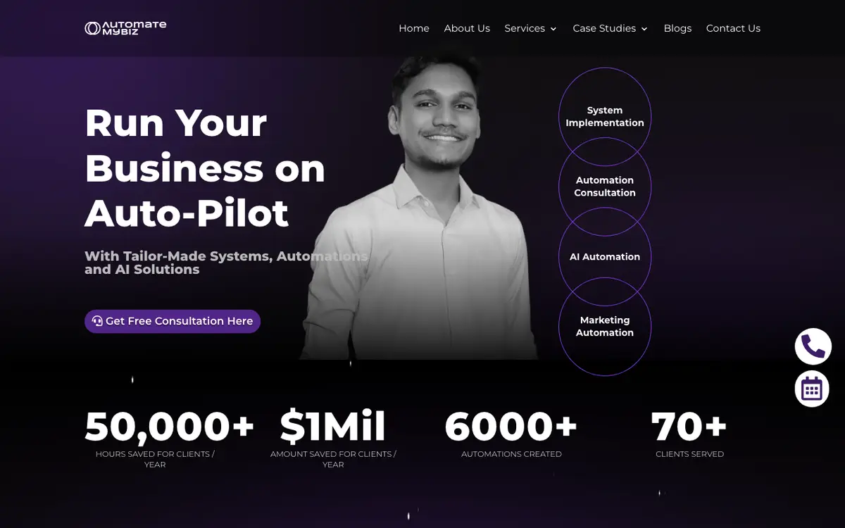 AutomateMyBiz website