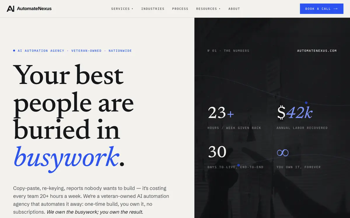 AutomateNexus website