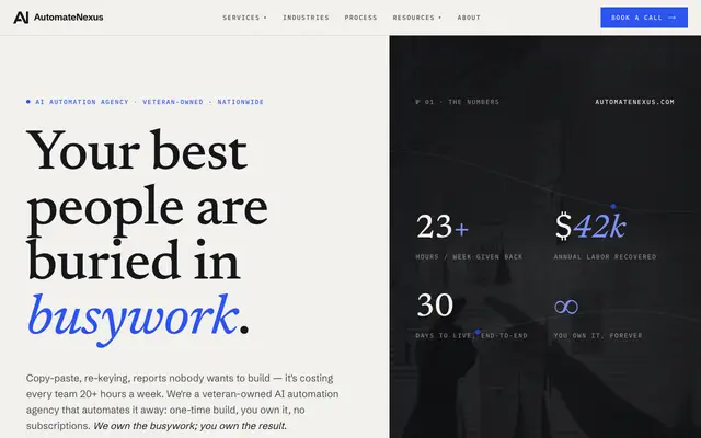 AutomateNexus website