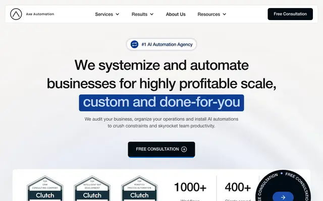 Axe Automation website