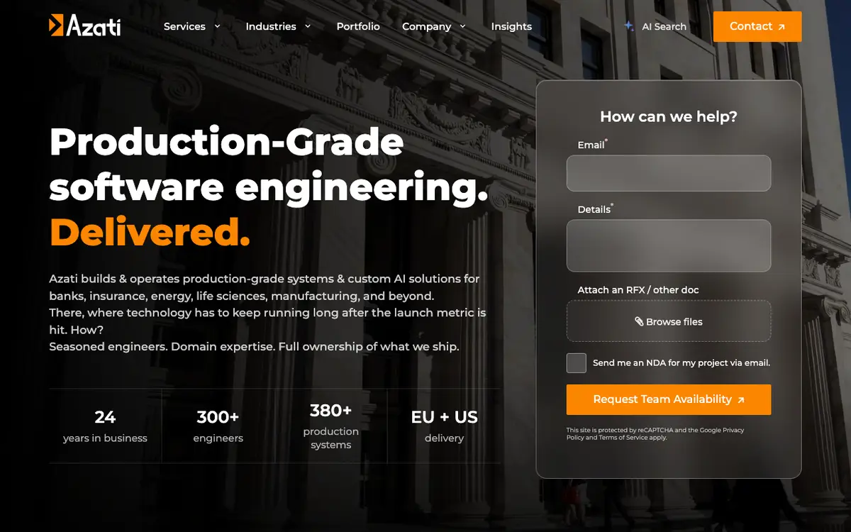Azati Software website