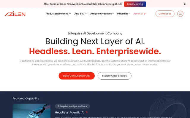 Azilen Technologies website