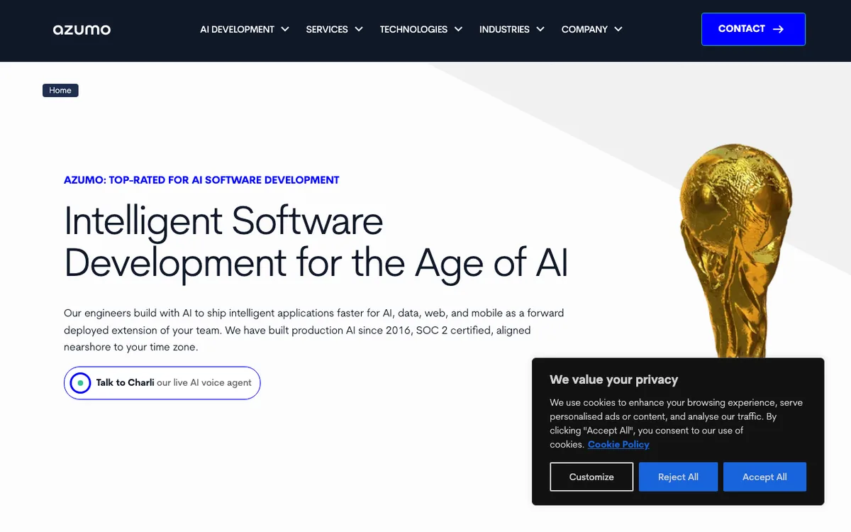 Azumo website