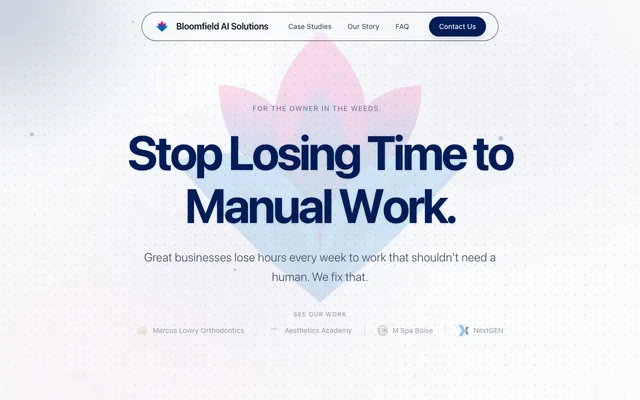 Bloomfield AI Solutions website