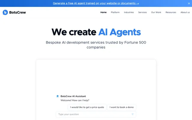 BotsCrew website