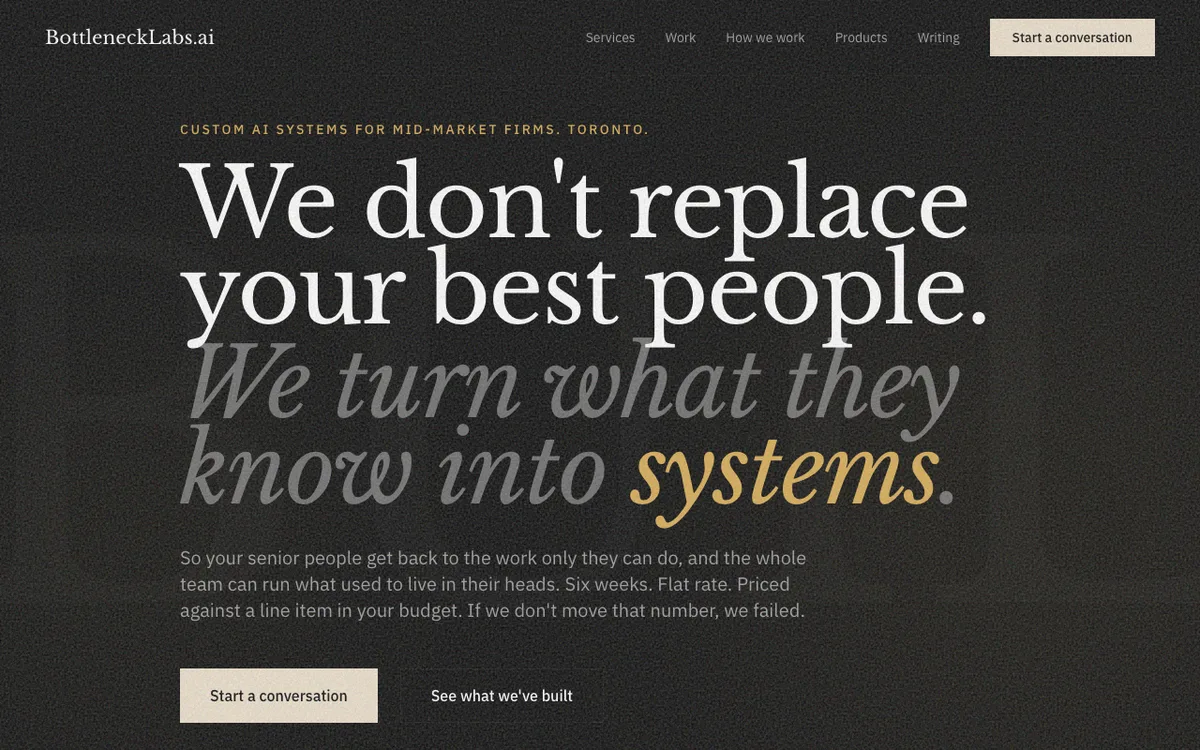 BottleneckLabs.ai website
