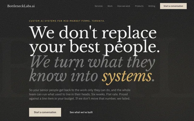 BottleneckLabs.ai website