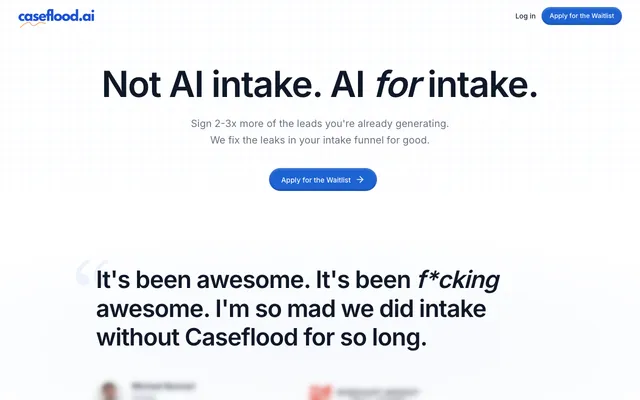 Caseflood, Inc. (Caseflood.ai) website