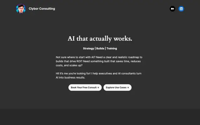 Clybor Consulting website
