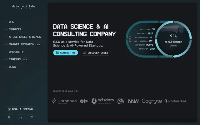 DataRoot Labs, Inc. (Ukrainian entity: TOV "DATARUT", EDRPOU 40478808) website