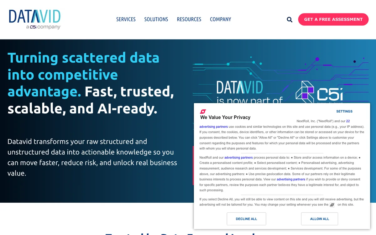 Datavid website