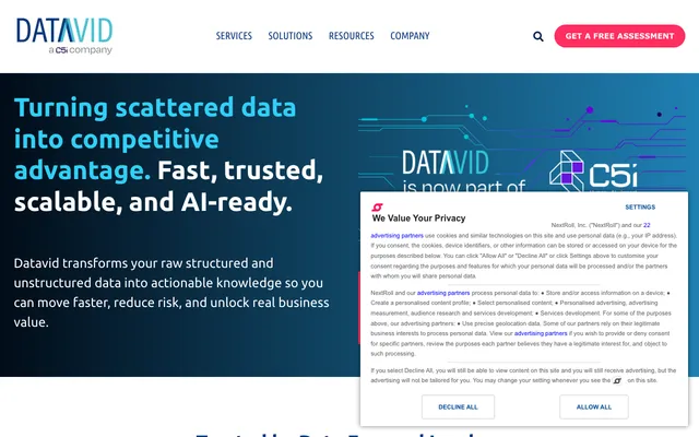 Datavid website