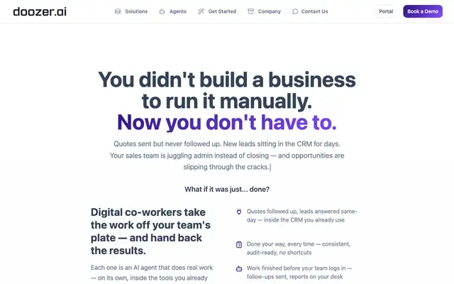 Doozer AI website