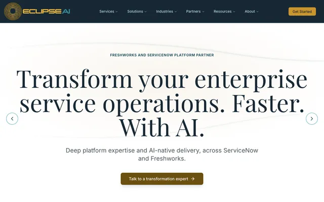 Eclipse AI Consulting website