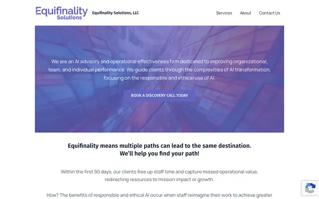 Equifinality Solutions website