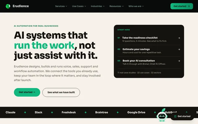 Erudience website