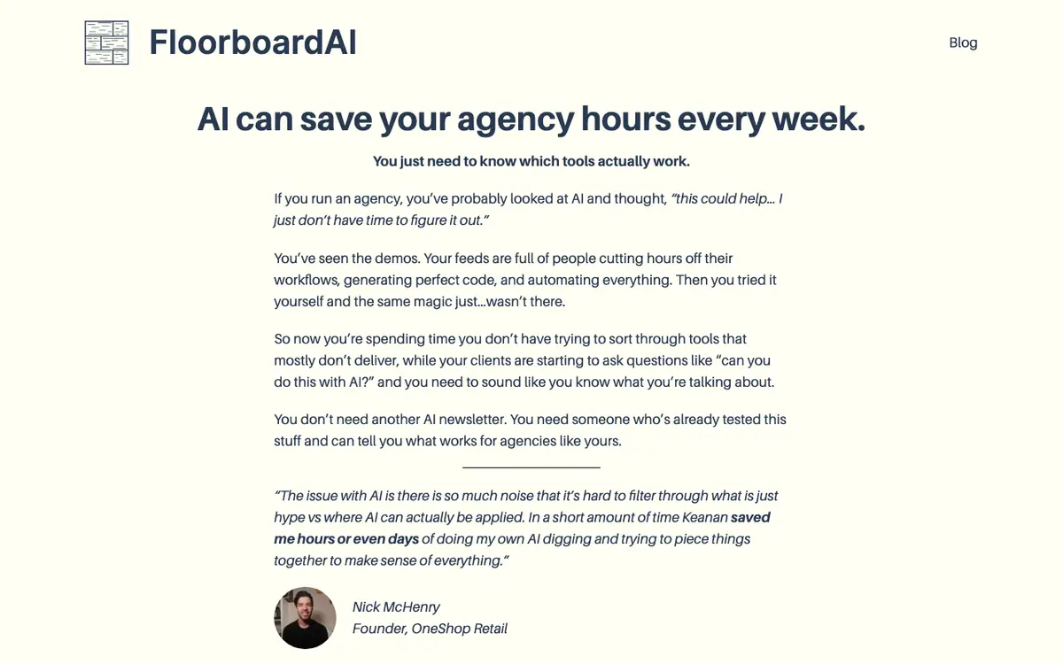 Floorboard AI website