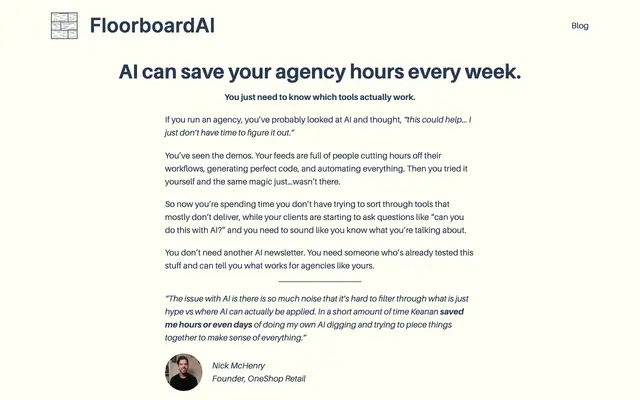 Floorboard AI website