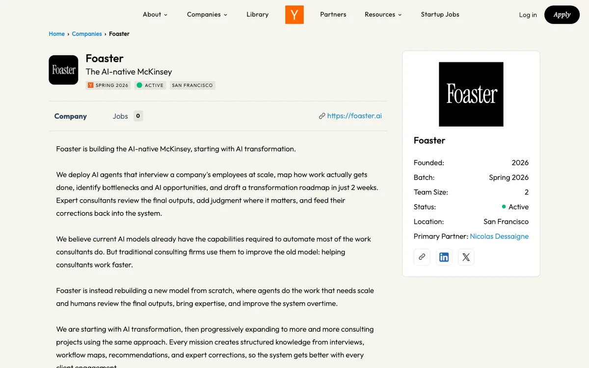 Foaster website