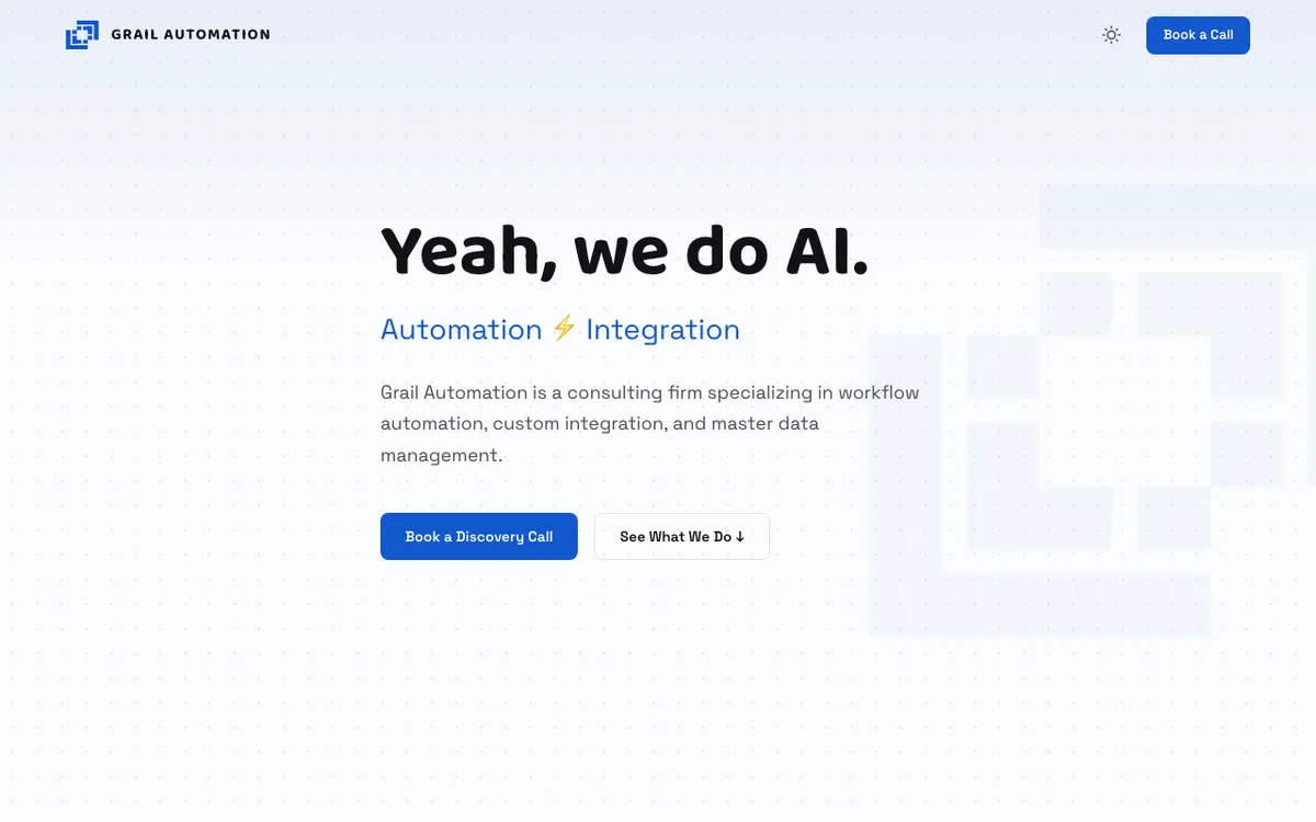 Grail Automation website