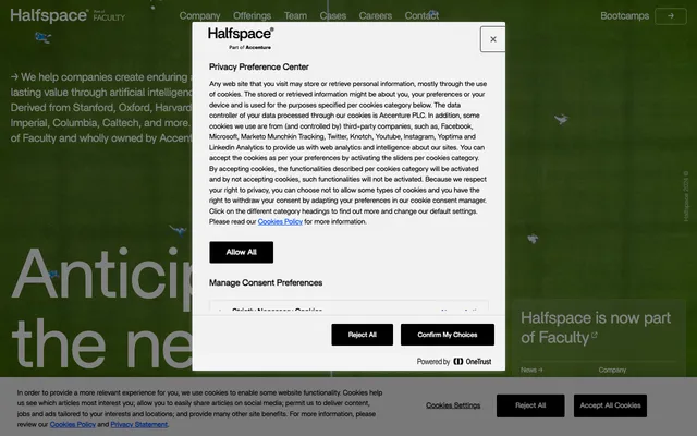 Halfspace ApS website