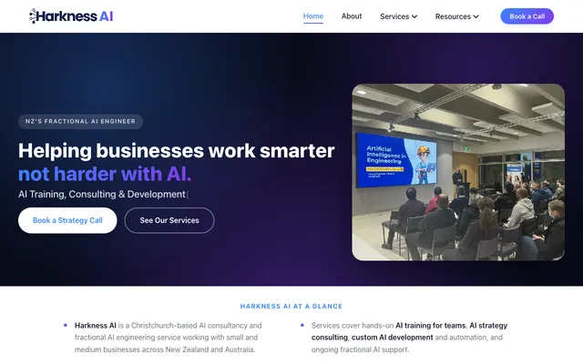 Harkness AI Limited website