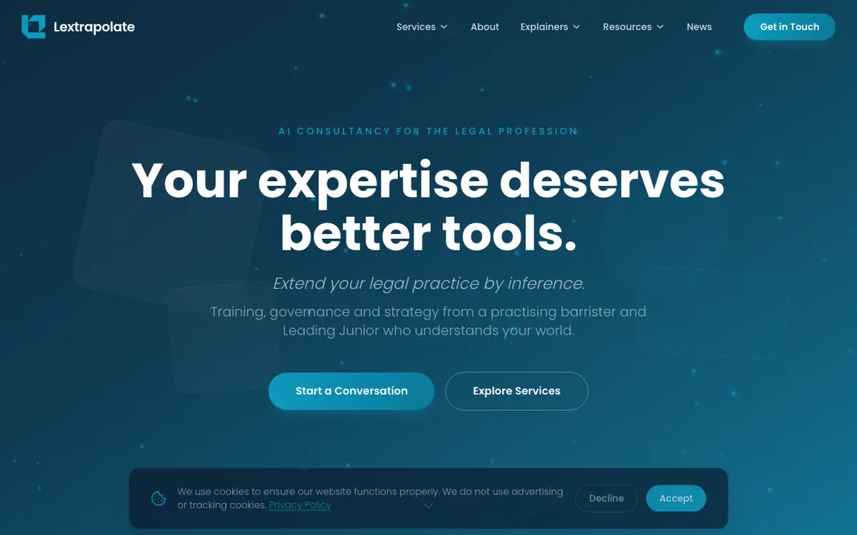 Lextrapolate Limited website