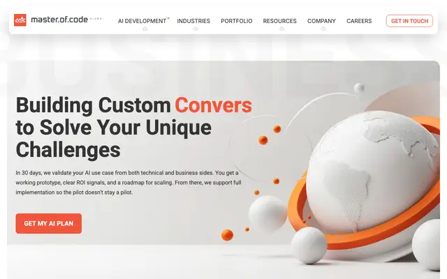 Master of Code Global website
