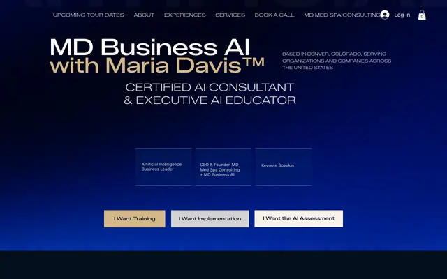 MD Business AI website