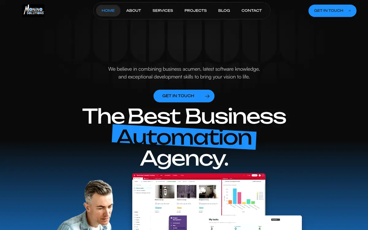 Monino Solutions website