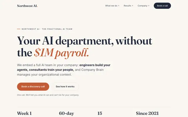 Northwest AI Consulting website