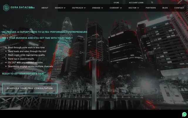 Okra Datacom website