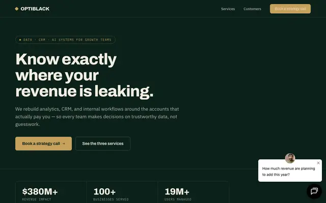 Optiblack website
